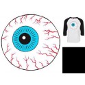 T-Shirt - Raglan Throwback Keep Watch - Black White - L