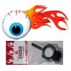 Flaming Eyeball Antenna Ball w/bike adapter - red/yellow flame