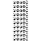 Stickers - Black and White Sticker Sheet (50 stickers)